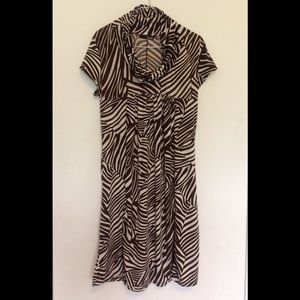 White and Brown Dress Size XL NWOT